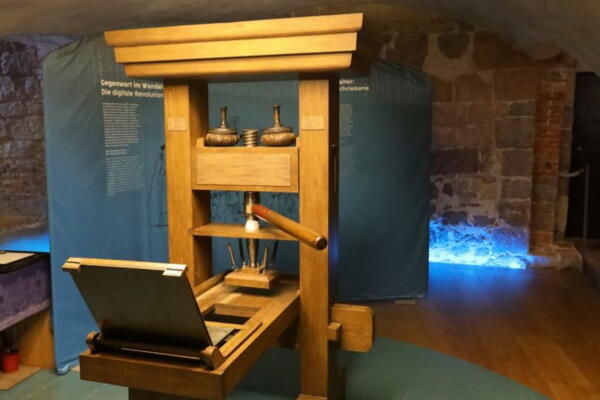 Druckerpresse, Nachbau, Andreas Schmidt, Waldhufen, 2015, Holz und Eisen, Wartburg-Stiftung