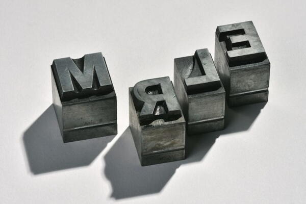 Bewegliche Lettern aus Blei, frühes 20. Jahrhundert, Historisches Museum Bielefeld