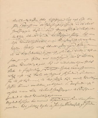 Tageblatt vom 21.– 24. Dezember 1859 (fälschlicherweise auf 1860 datiert) von Bernhard von Arnswald, Wartburg-Stiftung, Archiv, Hs 1006, fol. 2r